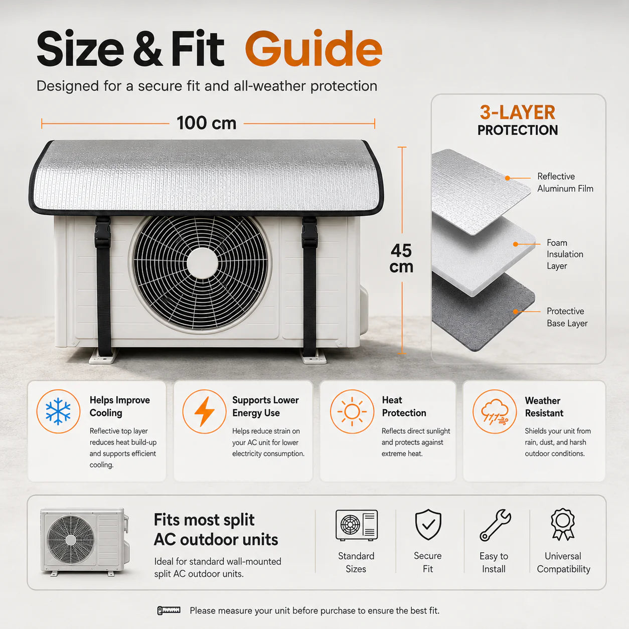 AC Outdoor Unit Protector Cover