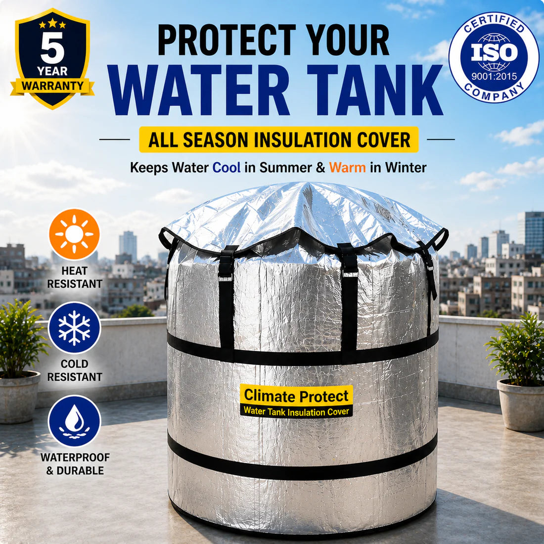 Climate Protect 1000L Water Tank™Insulation Cover