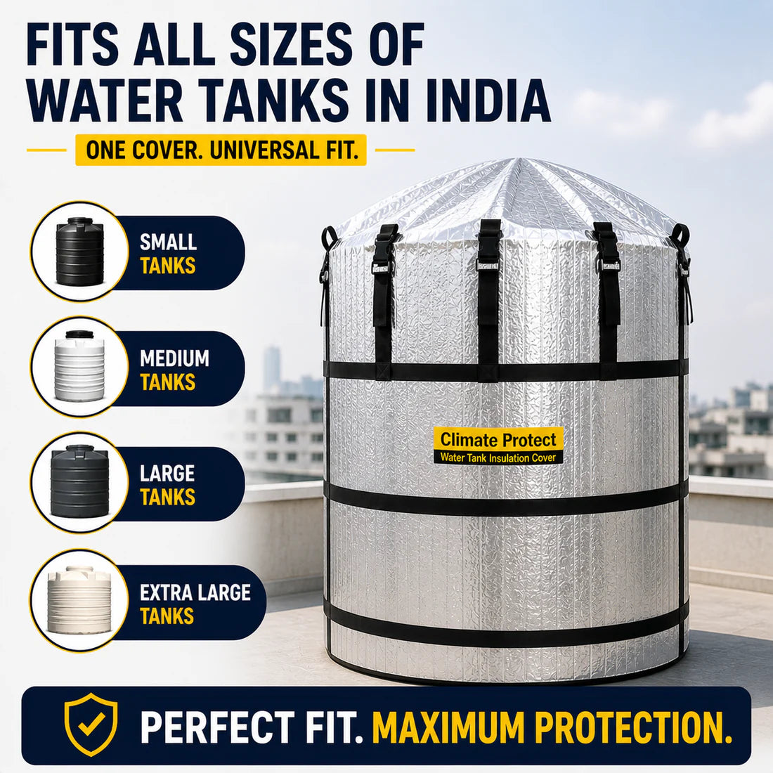 Climate Protect 1000L Water Tank™Insulation Cover