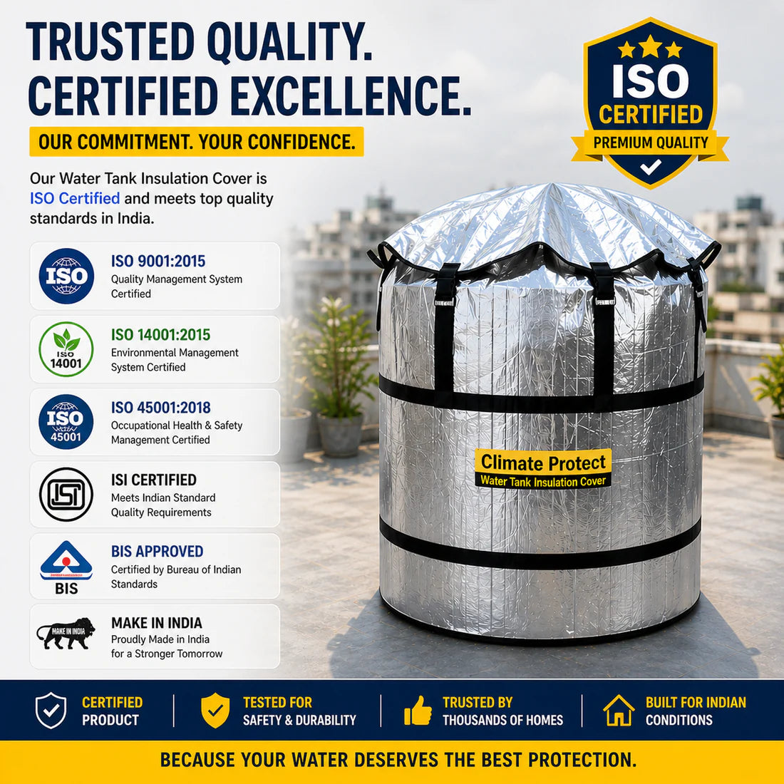 Climate Protect 1000L Water Tank™Insulation Cover